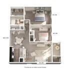 Barbados: 2 Bed, 1 Bath | 875 SF