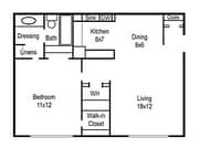 one bedroom layout