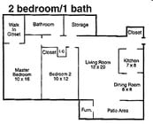 2BR/1BA
