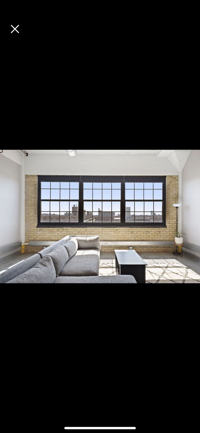 Living room, natural light, exposed brick - 730 Stinson Blvd Unit 406