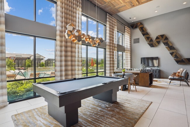 Resident lounge with pool table