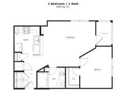 The Ballet: 654 sq. ft. with a screened patio or balcony, spacious walk-in closet, and in-home laundry right at the entry.