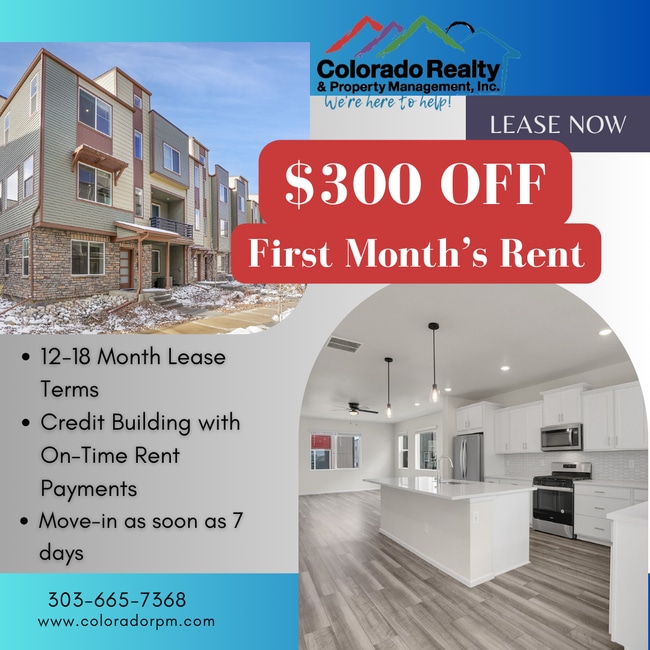 Building Photo - $3,430.95 with $300 off the first month's Rent - 4 Bedrooms, 3.5 Bathrooms, Townhouse in Broomfie...