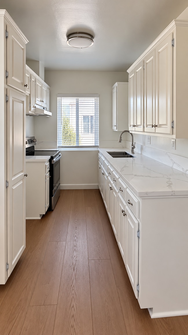 White Cabinets with Quartz Counters