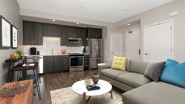 Living Room with Hard Surface Flooring