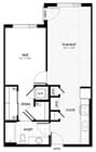 Explore your dream space with this modern apartment layout.