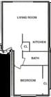 1 Bedroom / 1 Bathroom (A) floor plan The Woodmark