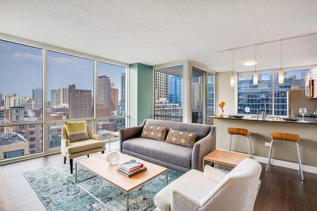 Apartment homes features floor-to-ceiling windows - Flair Tower Apartments