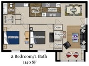 Grand Magnolia | 2 BR/1BA 1140 SqFt