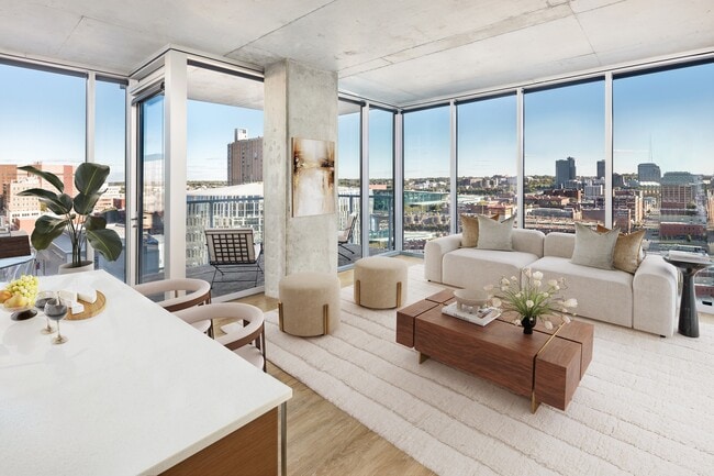 Chic living spaces at One Light Luxury Apartments