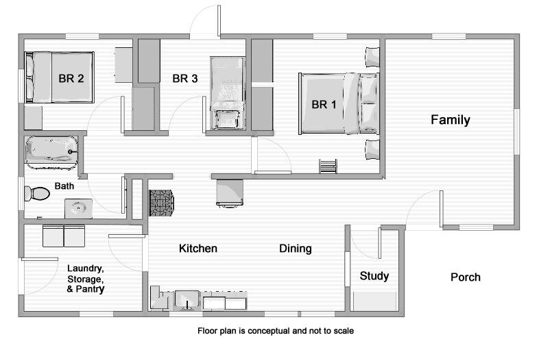 Conceptual Floor Plan - 403 N Fairview St House