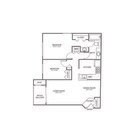 Two Bedroom One Bath (887 SF)