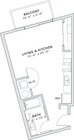 S1 - 463 square foot studio apartment home