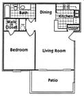 1BR/1BA