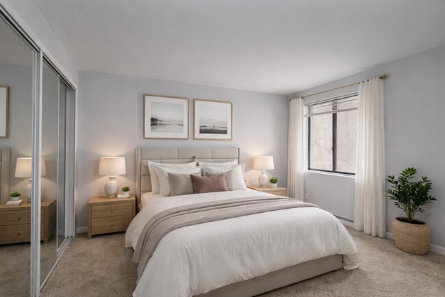 Bright, Airy Bedroom with Great Closet