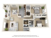 The Wilson 2 Bedroom Floor Plan