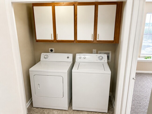Washer & Dryer Hookup Only in 2-Bedroom Floorplan. Washer & Dryer Not included.