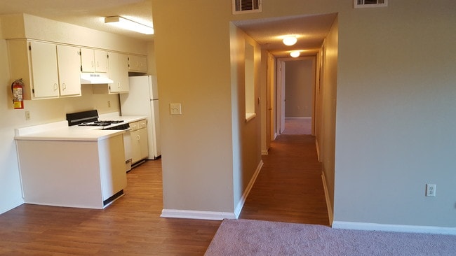 Kitchen and Hall (from living room) - Little Lott's Creek Apartments