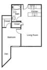 1 Bedroom / 1 bath with Den