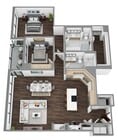 Floor Plan PH01 - 3D