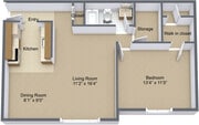 1 Bedroom 1 Bathroom