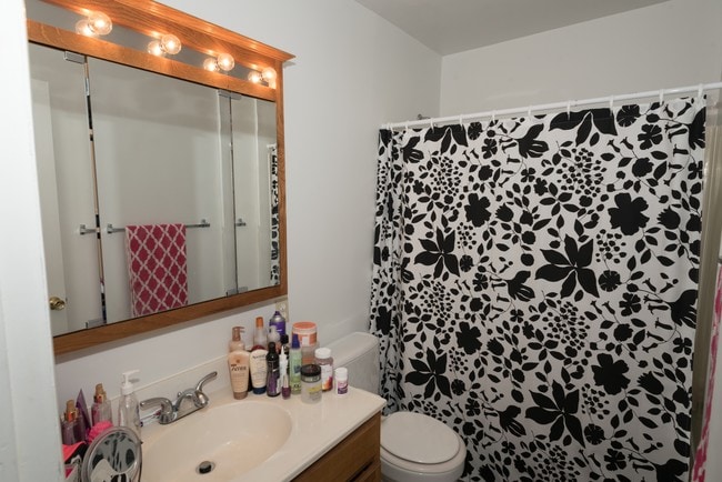 Tub and Shower in bath - Whispering Woods Apartments