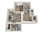 Theater Street | A1 1x1 Floor Plan