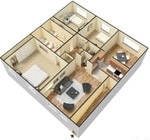 3 bedroom garden