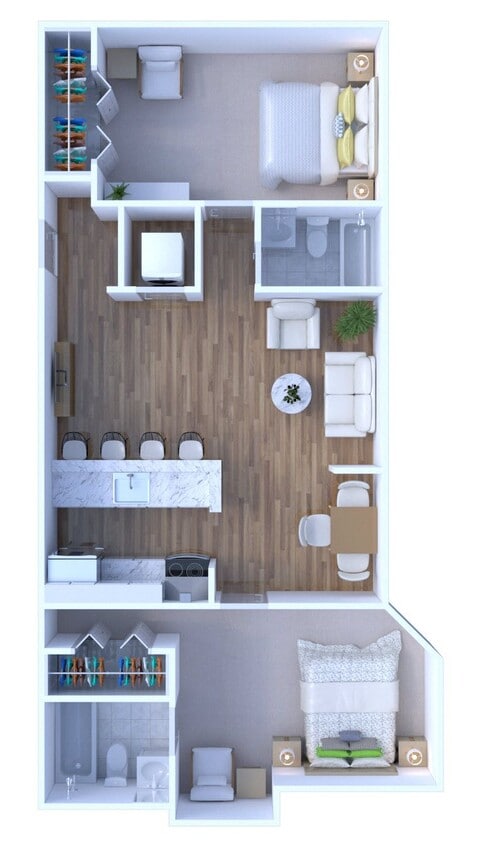 Floor Plan - 2 Bed 2 Bath | Renovated