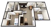 B: 2 Bed 2 Bath