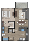 1+1D Floor Plan