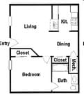 1BR/1BA