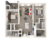 2 Bedroom | 2 Bathroom | 1061 SF