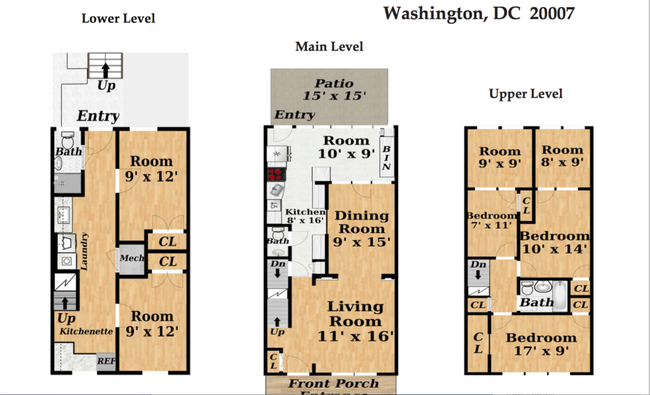 Floor plan - 1934 38th St NW Townhome