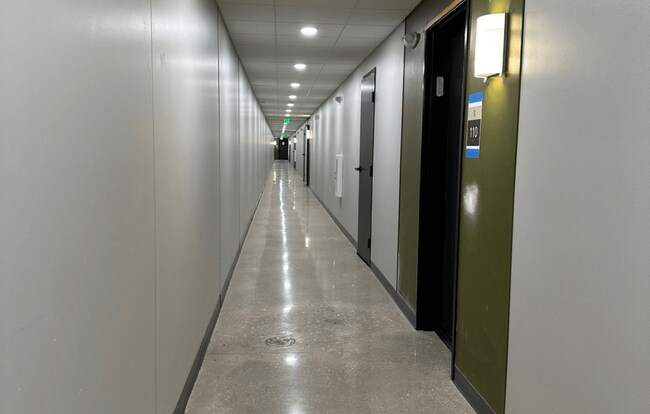 You'll know you're on the right floor based on the color of the hallway!