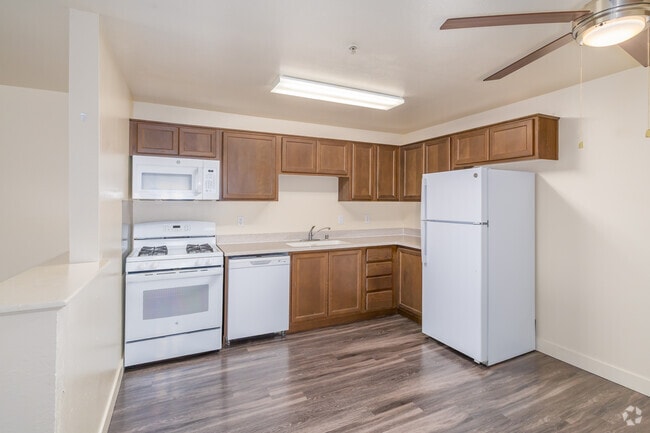 3BR, 2BA - 1,100SF - Kitchen - Pacific Rim Apartments