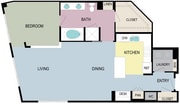 1H floor plan Broadstone Miracle Mile