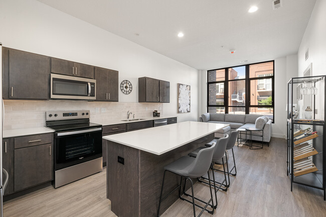 1BR, 1BA - Mercer/655 SF - Kitchen - Tempo East Village Apartments