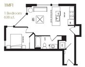 Aperture MFTE 1 Bed Floorplan
