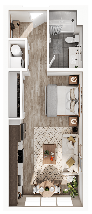 Floor Plan - Studio (0BD/1BA)