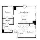 Serenity - B22.2 - 1.5 Beds - 1.5 Baths - 947 Sq. ft.