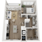The Ibis | 756 SF | 1 BR/1BA Apartment