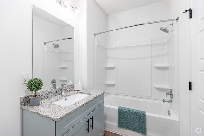 1BR, 1BA - A2 - 715SF - Bathroom - Farmhouse Apartments