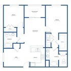 2x2 Large Renovated Floor Plan