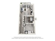 Studio One Bath (610 SF)