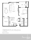 1 Bedroom with Study/Office