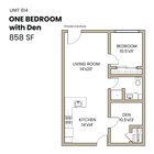 One Bedroom Den Example