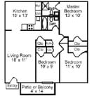 Floor Plan 3BR/2BA