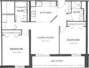 2BR/2BA