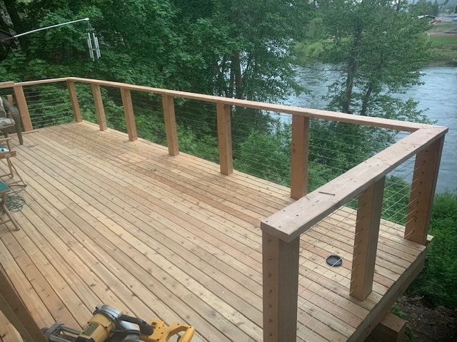 deck overlooking river - 9928 Saunders Road